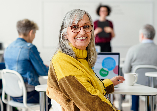 Woman smiling
